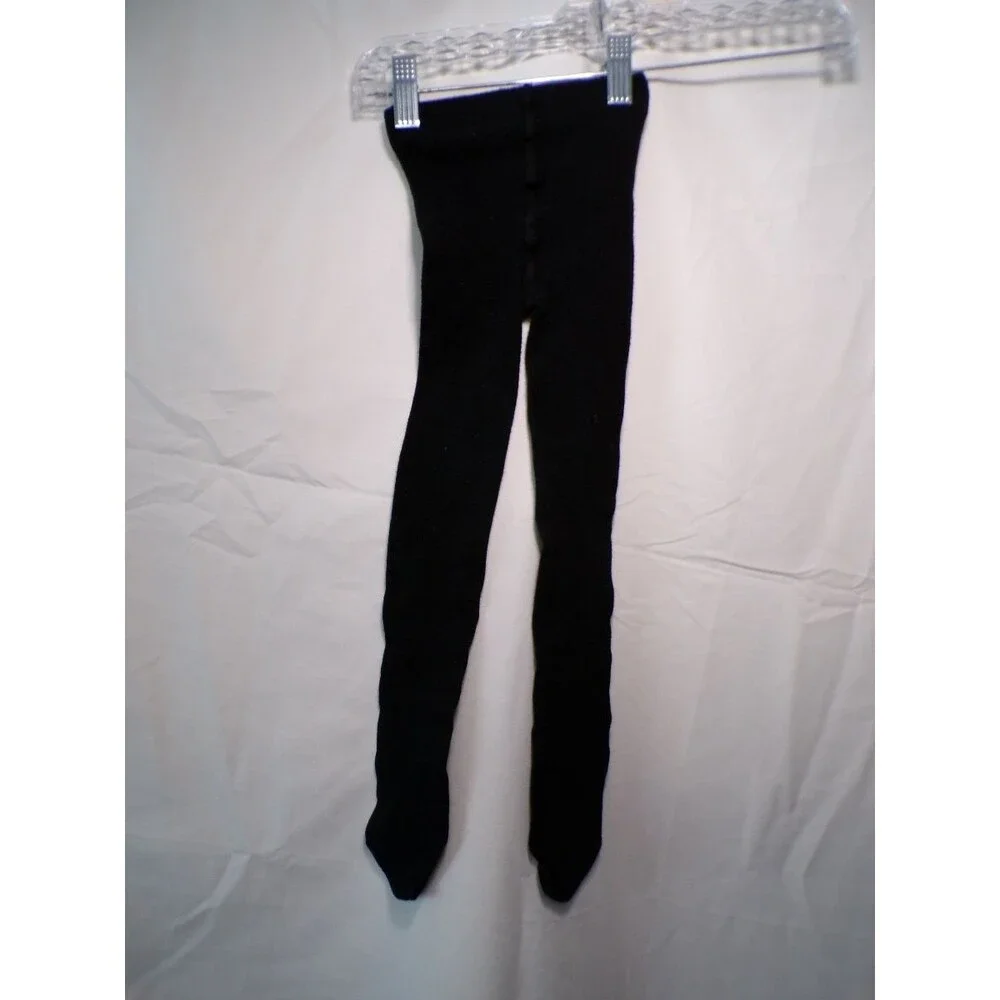 H&M Girls Black Opaque Footed Tights US 6X 7 EUR 122 128 Italy 2 pack